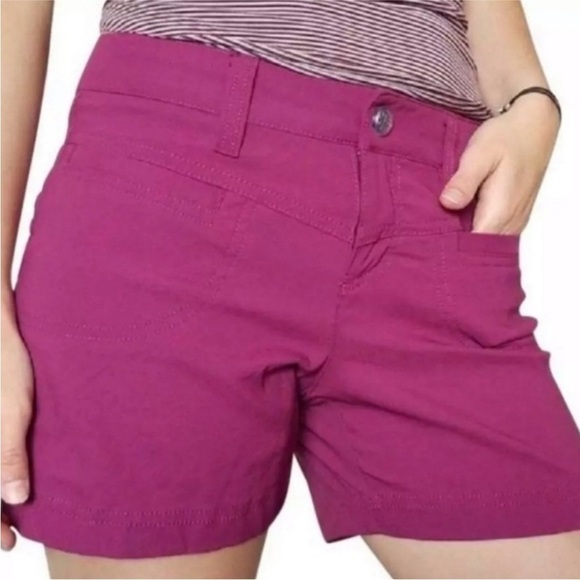 Athleta “Dipper” Quick Dry Pull On Shorts Pockets Pink Fuscia Purple Size 16 - Picture 15 of 16